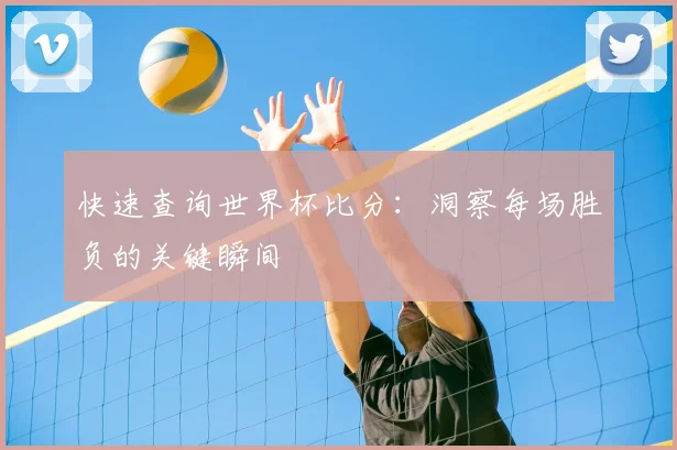 快速查询世界杯比分：洞察每场胜负的关键瞬间